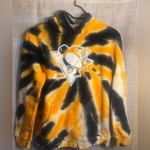 NHL Youth Pittsburgh Penguins Tie-Dye Pullover Hoodie - Medium 10/12